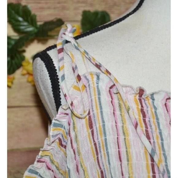 Wild Fable Striped Sleeveless Maxi Dress Plus Size 4X Tie Up Straps Sundress - Picture 4 of 11